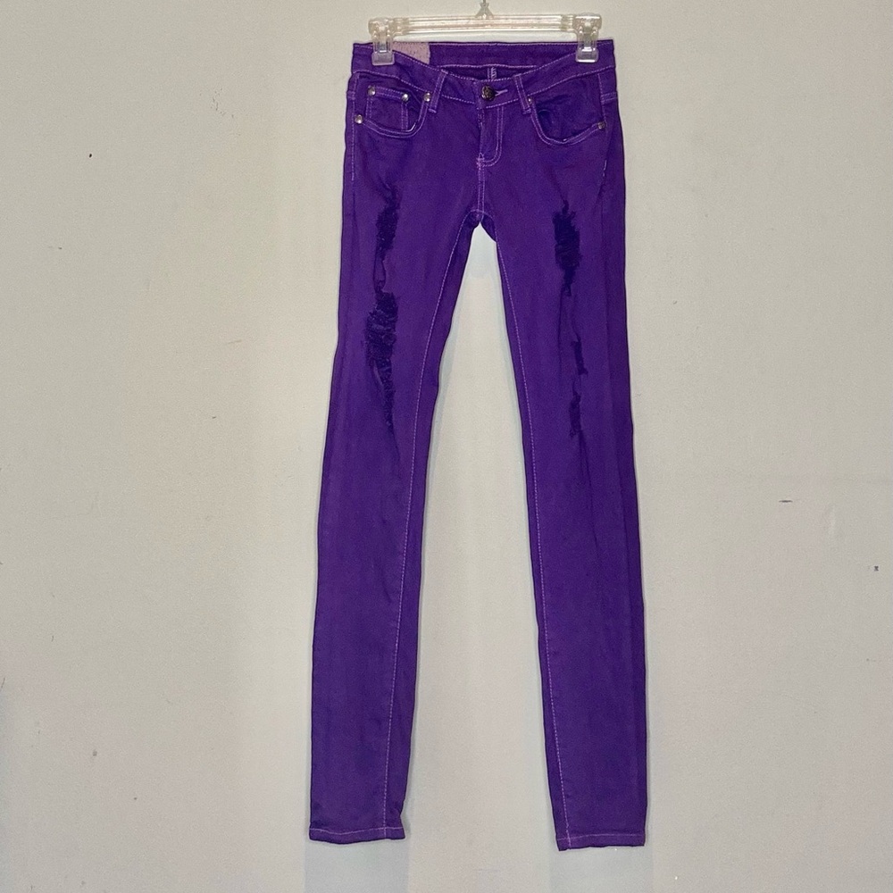 MACHINE nouvelle mode skinny jeans in rare purple color, size 27